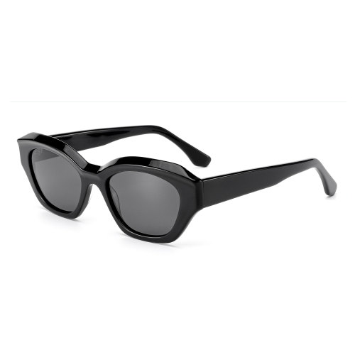 Polarized Retro Cat Eye Sunglasses Acetate Crystal Color Sunglasses Frame Printed Factory