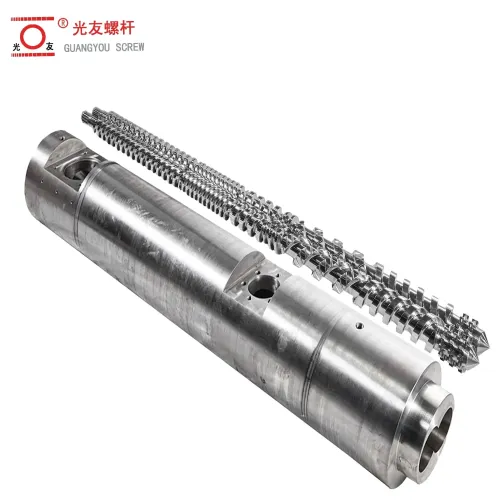 Nitride-treated bimetallic extruder screw barrel