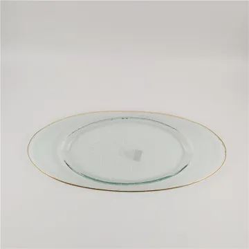 Gold Rim Glass Charger Plates,wedding glass plate