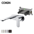 wall mounted basin faucet Wall-Mount Chrome Bathroom Faucet Temperature Control Factory