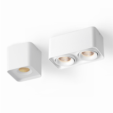 Square Twin Head 7W*2 COB Surface Mount LED Spotlight