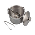 Double-Wall Stainless Steel Ice Bucket Set