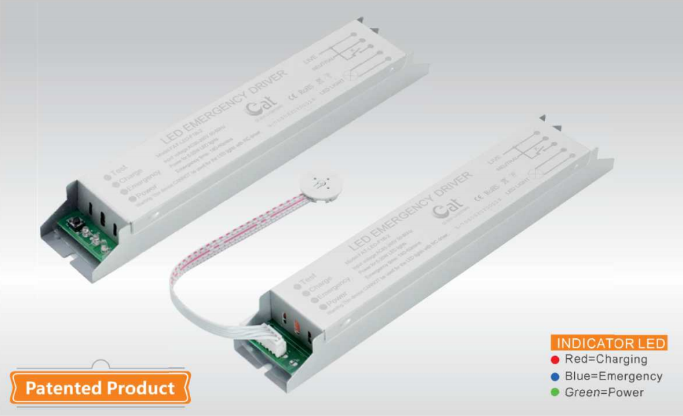 LED emergency backup power for tube