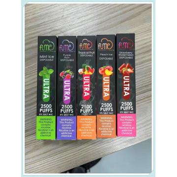 850mah Fume Ultra 2500 퍼프 일회용 vape