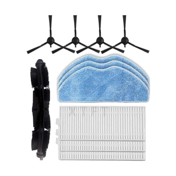 Accessoires de robot de balayage Qihoo 360: pinceau principal, pinceau à rouleaux de filtre, brosse à bord de chiffon pour les modèles S8 et S8 Plus