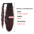 Alileader Hot Sale 22 -дюймовая кукуруза волнистая Kinky 120g Magic лента обернута вокруг зажима в хвост для волос для девушки