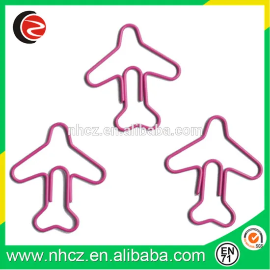 Airplane promotional shaped wire paper clips