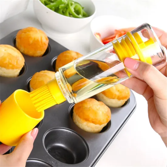 silicone basting brush olive oil dispenser for cooking baking BBQ kitchen tool