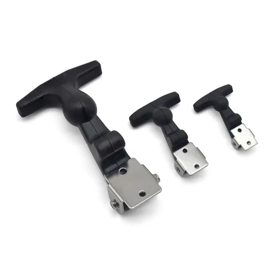 T-Handle Black Rubber Flexible Draw Latches for Toolboxes & More