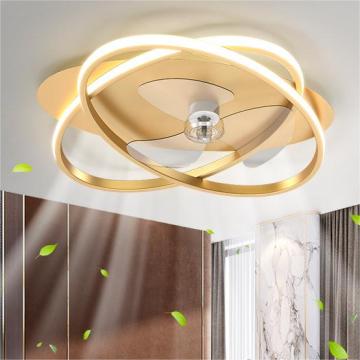 Creative Multi-Ring Fan Ceiling Lamp for Modern Living Room and Bedroom Decor