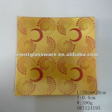 20cm temper plate with color printing
