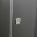 Cuarto de ducha de puerta plegable con bisagra cromada con vidrio templado de 5 mm