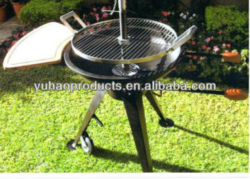 2016 new adjustable charcoal trolly bbq grill