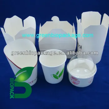 PLA coated disposable food containers wholesale