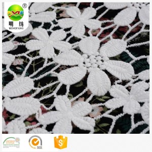 Popular embroidered lace dress fabric for wedding