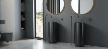 Washbasina in acciaio inossidabile verticale cilindrico Meiao