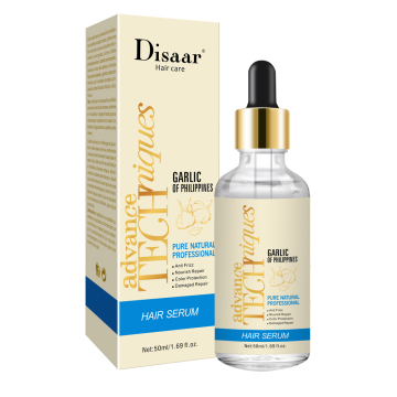 Private Label Garlic Essential Oil Hair Serum for Damaged Hair Repair and Nourishment