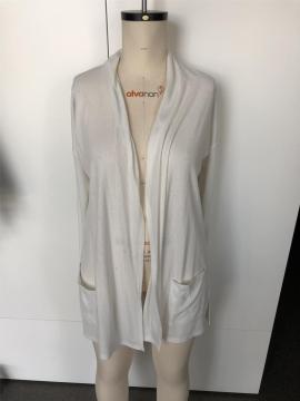 Knit cardigan with long sleeves