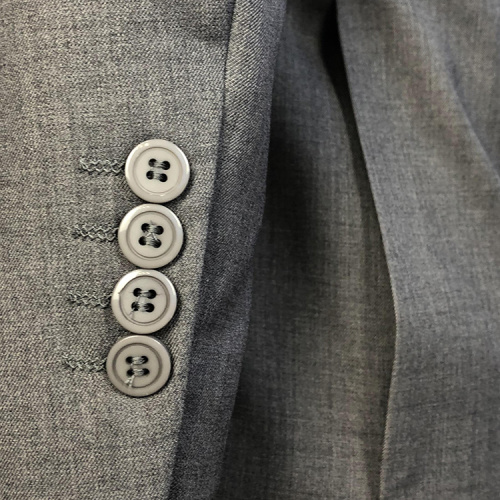directly grey single-breasted office men wedding suits