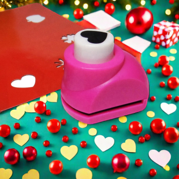 Custom Design Fancy Heart Shaped Mini 1cm Craft Decorative Hole Puncher