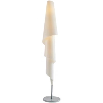 Modern Simple Standing Floor Lamp with White and Spiral Shade for Living Room and Office