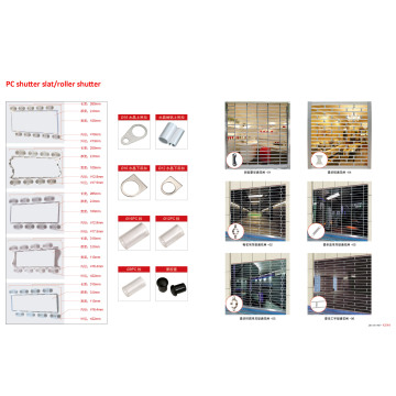 Persiana enrollable de cristal transparente comercial