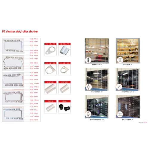 Commercial Transparent Crystal  Rolling Shutter Door