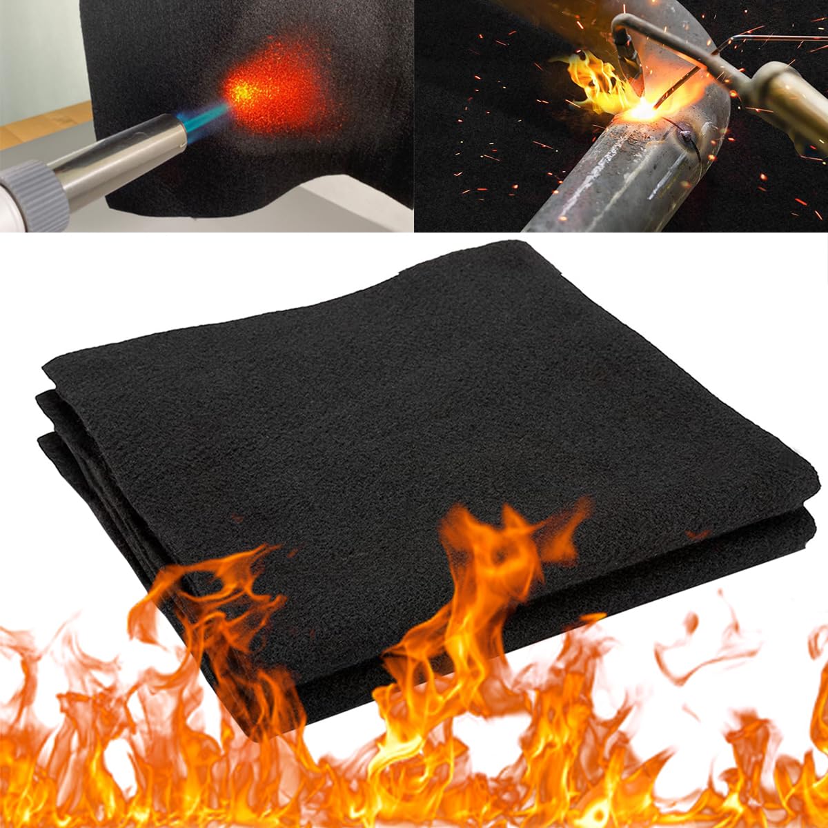 Carbon Felt Welding Blanket High Temper Fireproof Insulation Pad Fireproof Fabric for Torch Plumbing Fire Flame Resistant Cloth4