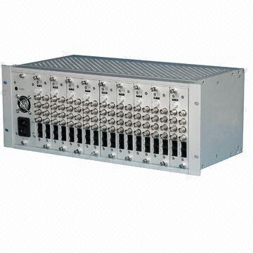 19" Chassis for Digital Fiber Optic Transceiver, Supports Dual Power Supply