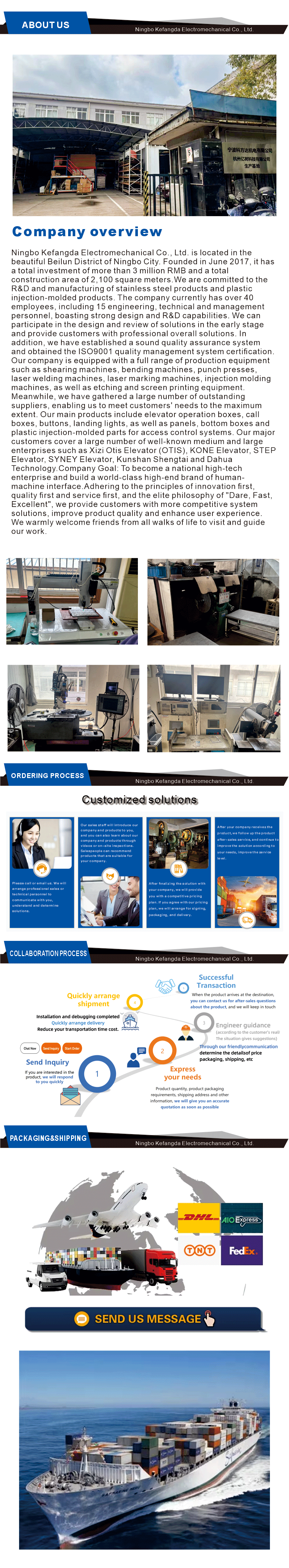 Elevator button plastic frame standard