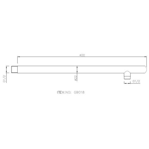 Shower Extender Arm with Flange