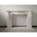 Marble Carved French Style Fireplace Mantel