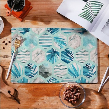 100% Linen Embroidered Scallop Edge Placemats: Stylish Table Décor for Your Dining Experience