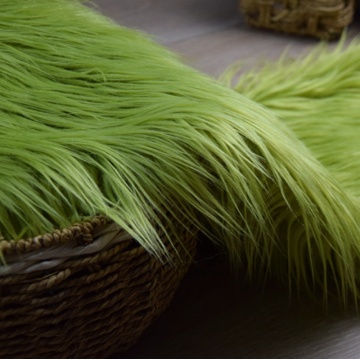 5 Kinds Of Green 7cm Long Plush Fake Wool Fur Fabric For Coat Vest Stage Cosplay DIY Newborn Photographic