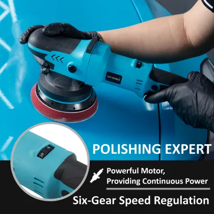 5 Inch 15mm 18V BLDC Orbital Car Buffer Polisher - Cordless Flex Polisher