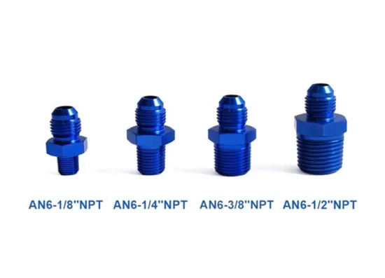 6AN Male to 1/8NPT Male Fuel Hose Adapters