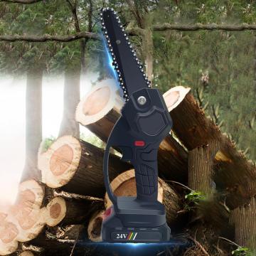 Laddning av elektrisk beskärning såg Mini -kedjan Saw Chainsaw