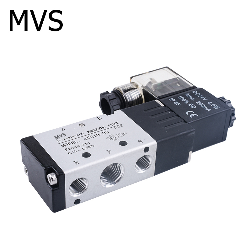 Pneumatic Valve Solenoids and 3-Way Magnetic/Electromagnetic Solenoid Valve 4V210-08 DC24V