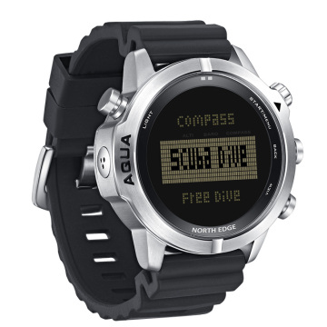 North Edge Aqua Men's Trend Design Silicone Band 10BAR Waterproof Smart Diver's Watch