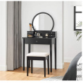 Black Vanity Set Makeup Dressing Table with Mirror