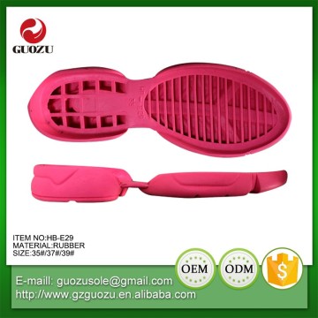 Lady causal shoe sole design rubber outsole for sale