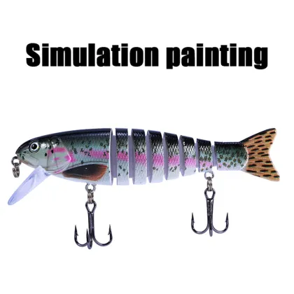 10cm 17g Multi-Jointed Swimming Fish Lure with Treble Hooks