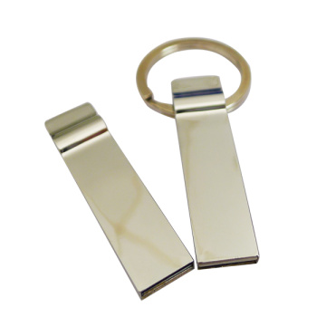 Metal Slim Mini Pen Drive with Chain