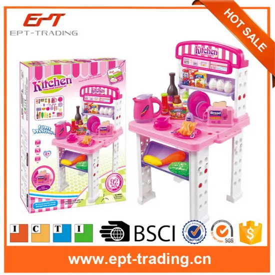 Pretend cooking table game big kitchen set toy for kids