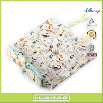 eco advertising 190d foldable tote shopping polyester bag