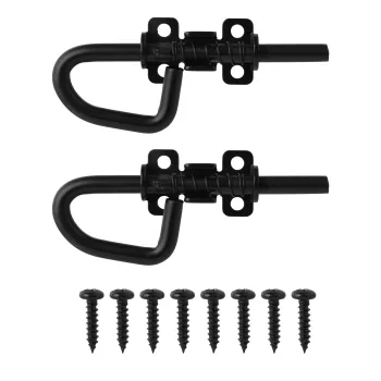 Hillmaster 105mm Steel Spring Loaded Tower Door Bolt Locks: Loop Style Sliding Barrel Bolt