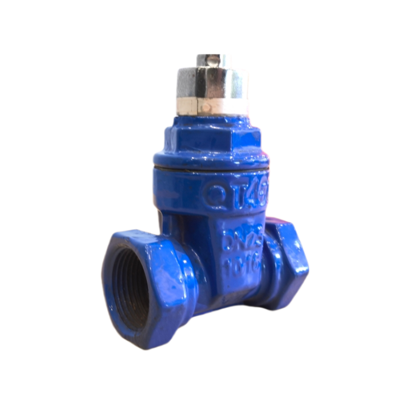 Threaded soft seal gate valve with lock
