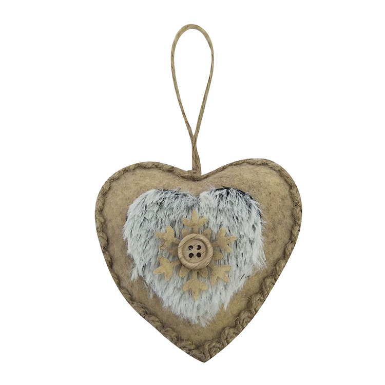 Winter Woodland Heart Pendant Ornaments