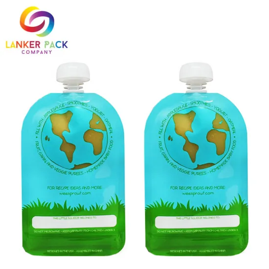 Custom Moisture Proof Laminate Plastic Liquid Spout Pouch