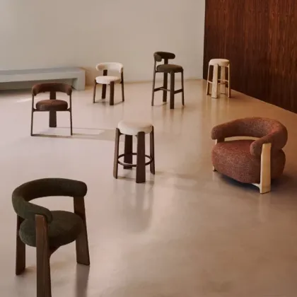 Solid Wood Bar Stool for Home Dining Room